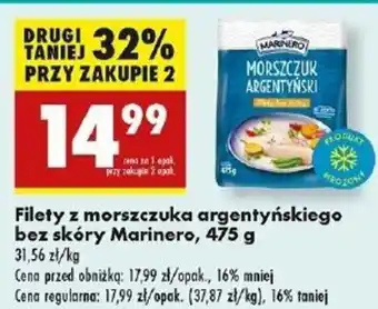 Biedronka Filety z morszczuka argentyńskiego bez skóry Marinero oferta