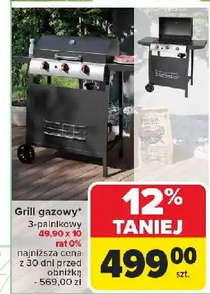 Carrefour Grill gazowy 3-palnikowy oferta