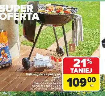 Carrefour Grill węglowy z pokrywą cadix oferta