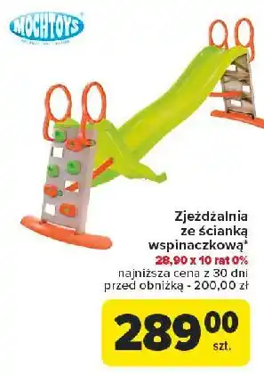 Carrefour Zjeżdżalnia ze ścianką wspinaczkową Mochtoys oferta