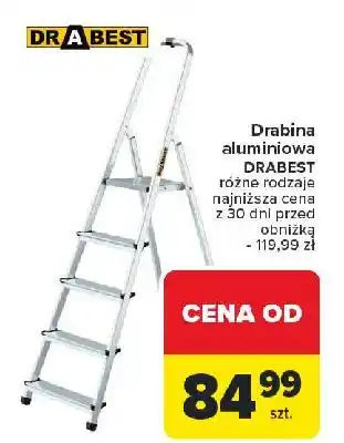 Carrefour Drabina aluminiowa 5-stopniowa Drabest oferta