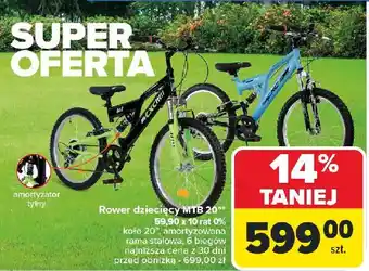 Carrefour Rower dziecięcy mtb 20 oferta