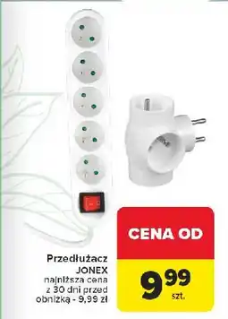 Carrefour Przedłużacz 3m gniazdo okrągłe Jonex oferta