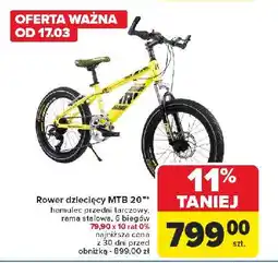 Carrefour Rower dziecięcy mtb 20 oferta