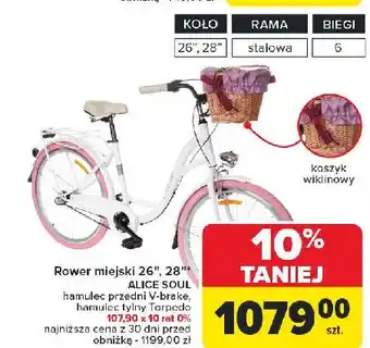 Carrefour Rower 28 ctb 6b alice soul Green Bike oferta