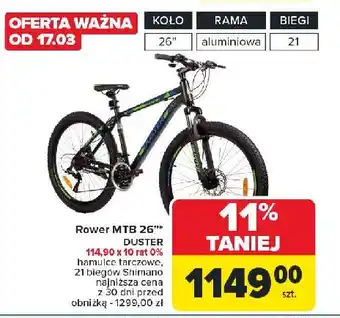 Carrefour Rower górski 26 shimano Mtb oferta