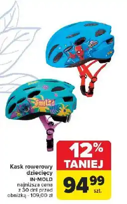 Carrefour Kask rowerowy dziecięcy in-mold oferta