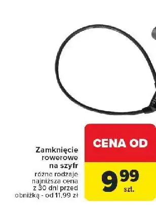 Carrefour Zapięcie rowerowe na szyfr oferta