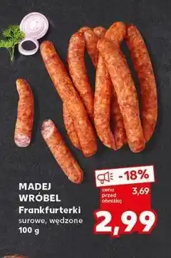 Kaufland Frankfuterki surowe wędzone Madej & Wróbel oferta