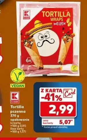 Kaufland Tortilla wraps K-Classic oferta