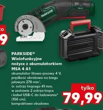 Kaufland Akumulatorowe wielofunkcyjne nożyce msa 4 a1 Parkside oferta