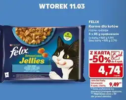 Kaufland Karma dla kota rybne smaki w galaretce Purina Felix Sensations Jellies oferta