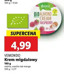 Lidl Krem migdałowy malina Vemondo oferta