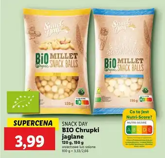 Lidl Chrupki jaglane bio Snack day oferta