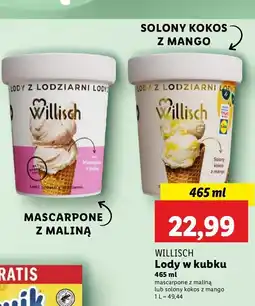 Lidl Lody solony kokos z mango Willisch oferta