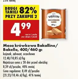 Biedronka Masa krówkowa orzechowa Bakallino oferta