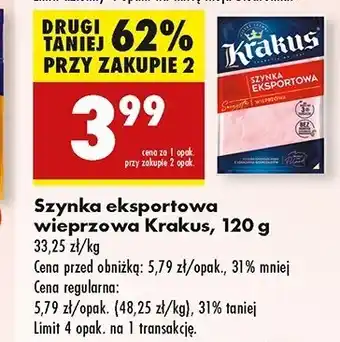 Biedronka Szynka eksportowa Krakus animex oferta