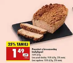 Biedronka Pasztet z kruszonką Indykpol oferta