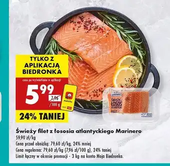 Biedronka Filet z łososia atlantyckiego Marinero oferta