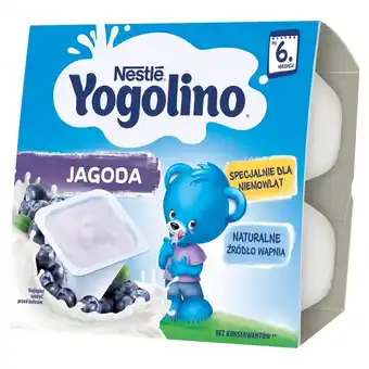 Biedronka Nestlé Yogolino Deserek mleczno-owocowy jagoda dla niemowląt po 6. miesiącu 400 g (4 x 100 g) oferta