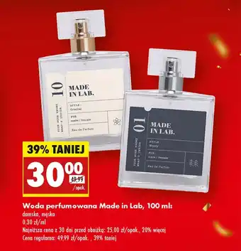 Biedronka Woda perfumowana męska Made in lab oferta