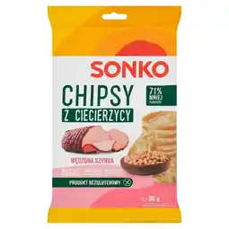 Lidl Sonko Chipsy z ciecierzycy wędzona szynka 60 g oferta