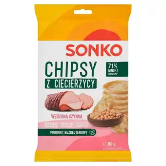 Lidl Sonko Chipsy z ciecierzycy wędzona szynka 60 g oferta