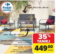 Carrefour Market Zestaw mebli ogrodowych Carrefour oferta