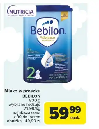 Carrefour Market Mleko w proszku Bebilon oferta