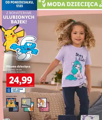 Lidl Piżama dziecięca chłopięca 98-128 oferta