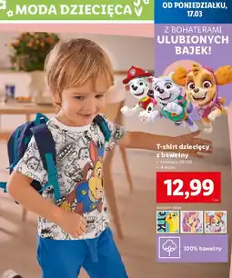 Lidl T-shirt chłopiecy 98-128 cm psi patrol oferta