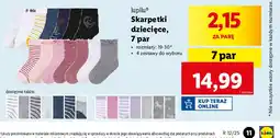 Lidl Skarpetki dziecięce 19-30 Lupilu oferta