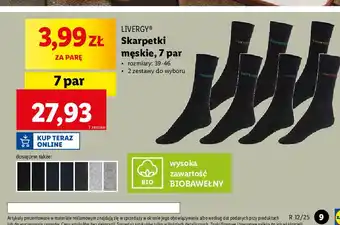 Lidl Skarpetki 39-46 Livergy oferta