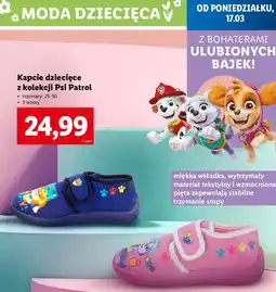 Lidl Kapcie dziecięce psi patrol 25-30 oferta