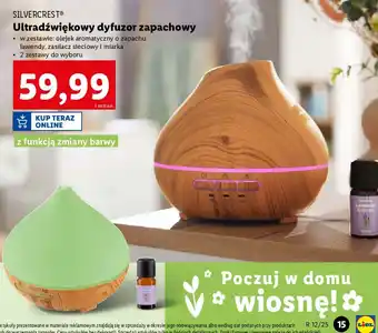 Lidl Dyfuzor zapachowy ultradźwiękowy Silvercrest oferta