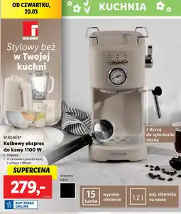 Lidl Ekspres ciśnieniowy 1100w Bergner oferta