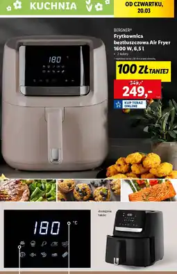 Lidl Frytkownica beztłuszczowa 1600w Bergner oferta