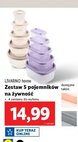 Lidl Pojemnik do przechowywania żywności 200 ml + 300 600 1 l 1.8 Livarno Home oferta