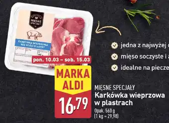 ALDI MIĘSNE SPECJAŁY Karkówka wieprzowa w plastrach oferta