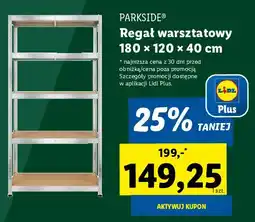 Lidl Regał warsztatowy 180x120x40cm Parkside oferta