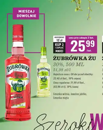 Biedronka Wódka Żubrówka Kwaśne Jabłko oferta