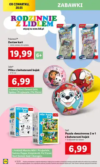 Lidl Puzzle dwustronne dla dzieci Trefl oferta