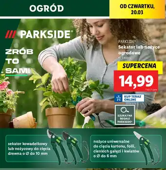 Lidl Nożyce ogrodowe Parkside oferta