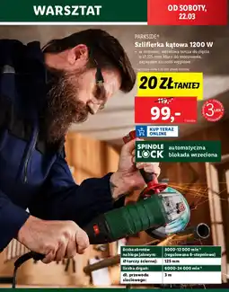 Lidl Szlifierka kątowa 1200 w Parkside oferta