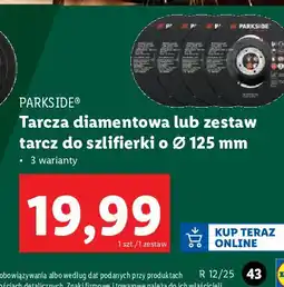 Lidl Zestaw tarcz 125 mm Parkside oferta