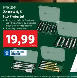 Lidl Wietrła frezowe płaskie Parkside oferta