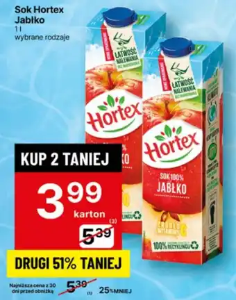 Delikatesy Centrum Sok Hortex Jabłko oferta