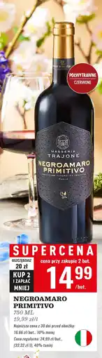 Biedronka Wino półwytrawne Masseria Trajone Negroamaro Primitivo oferta