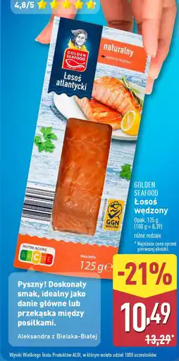 ALDI GOLDEN SEAFOOD Łosoś wędzony oferta