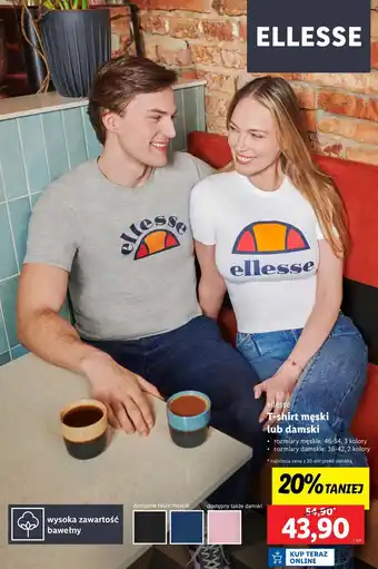 Lidl T-shirt damski lub męski oferta